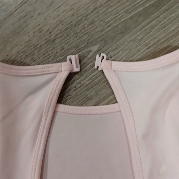 Nwt new Justice pink logo ballet gymnastics leotard with scrunchie 5-6 - Picture 13 of 16